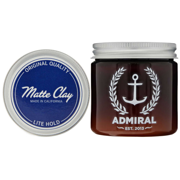 Admiral Matte Clay (Lite Hold/No Shine) 4oz - Paraben Free - All Hair Types