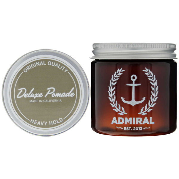 Admiral Deluxe Pomade (Extra Strong Hold/Medium Shine) 4oz - Paraben Free - All Hair Types